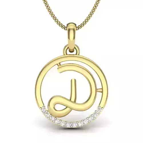 Initial Letter Pendant D