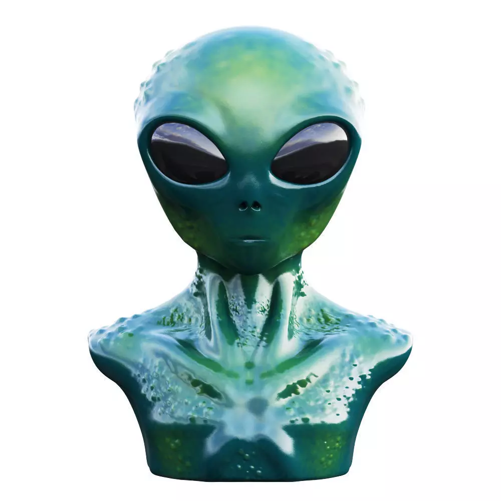 Alien torso 3D model_0