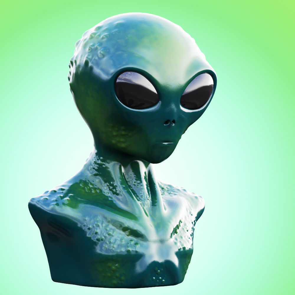 Alien torso 3D model_2