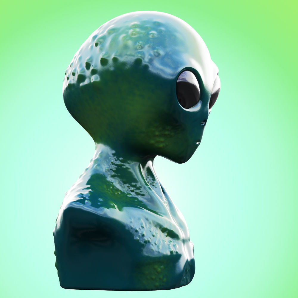 Alien torso 3D model_3