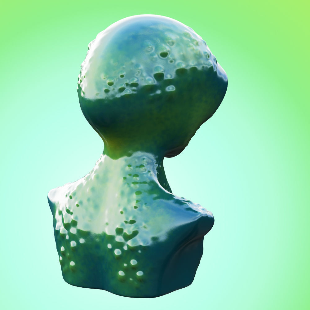 Alien torso 3D model_4