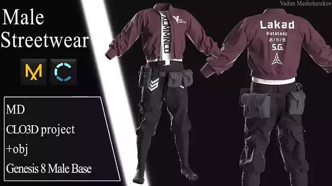 Male Streetwear 3 3D model