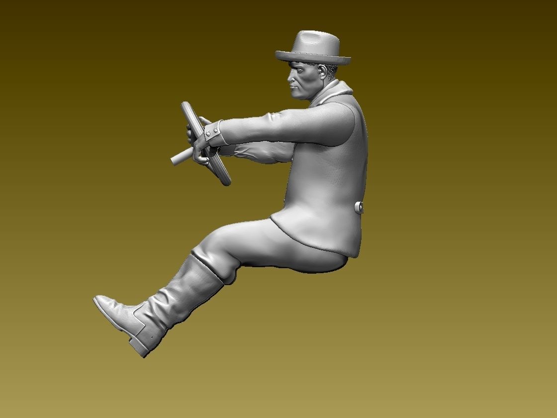 driver man driving car 3D print model_66