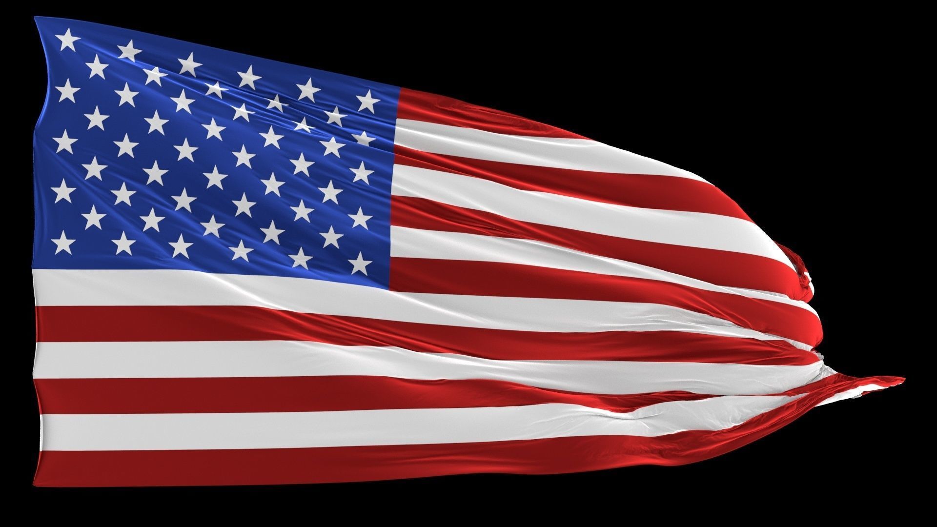USA flag 3D model_8
