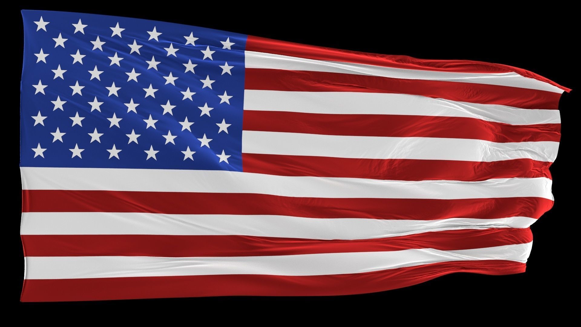 USA flag 3D model_3