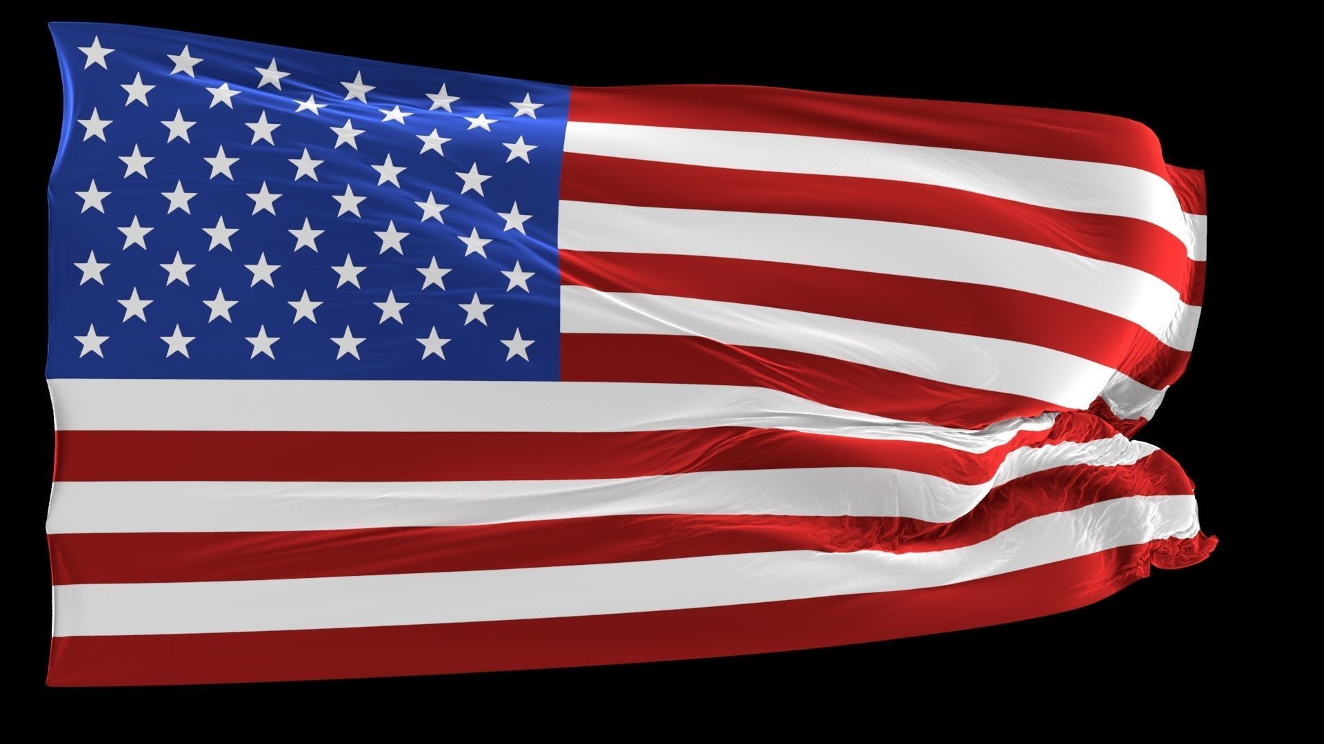 USA flag 3D model_6