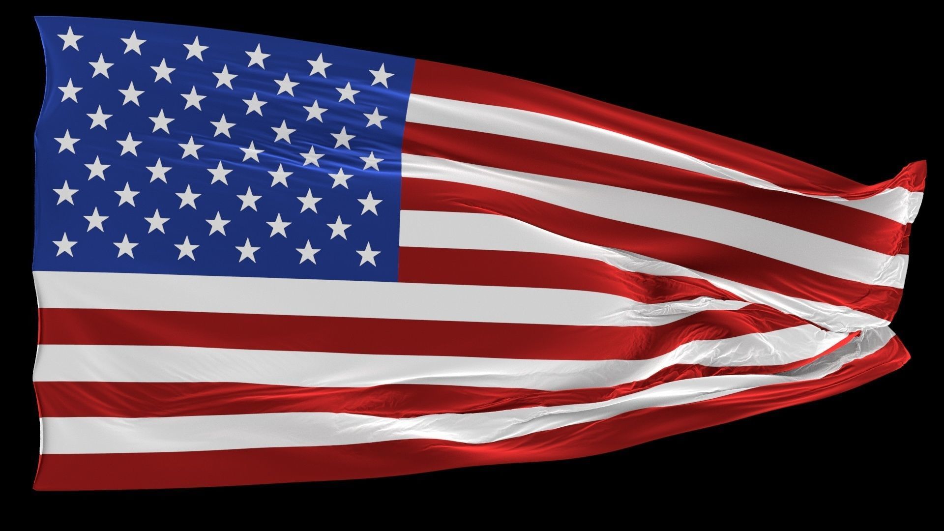 USA flag 3D model_7