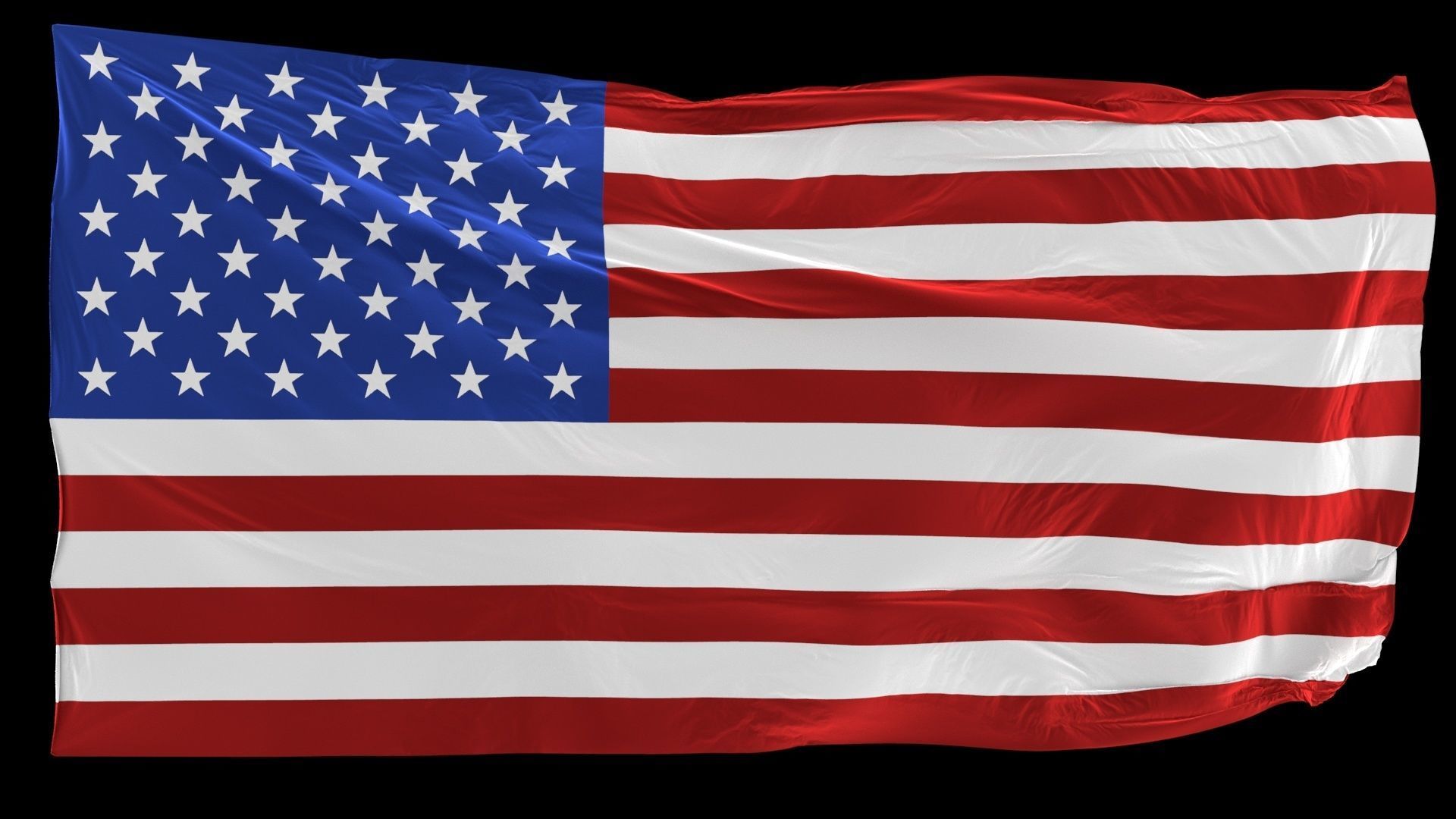 USA flag 3D model_4