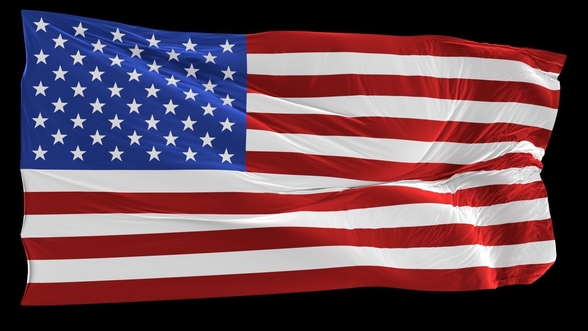 USA flag 3D model_5