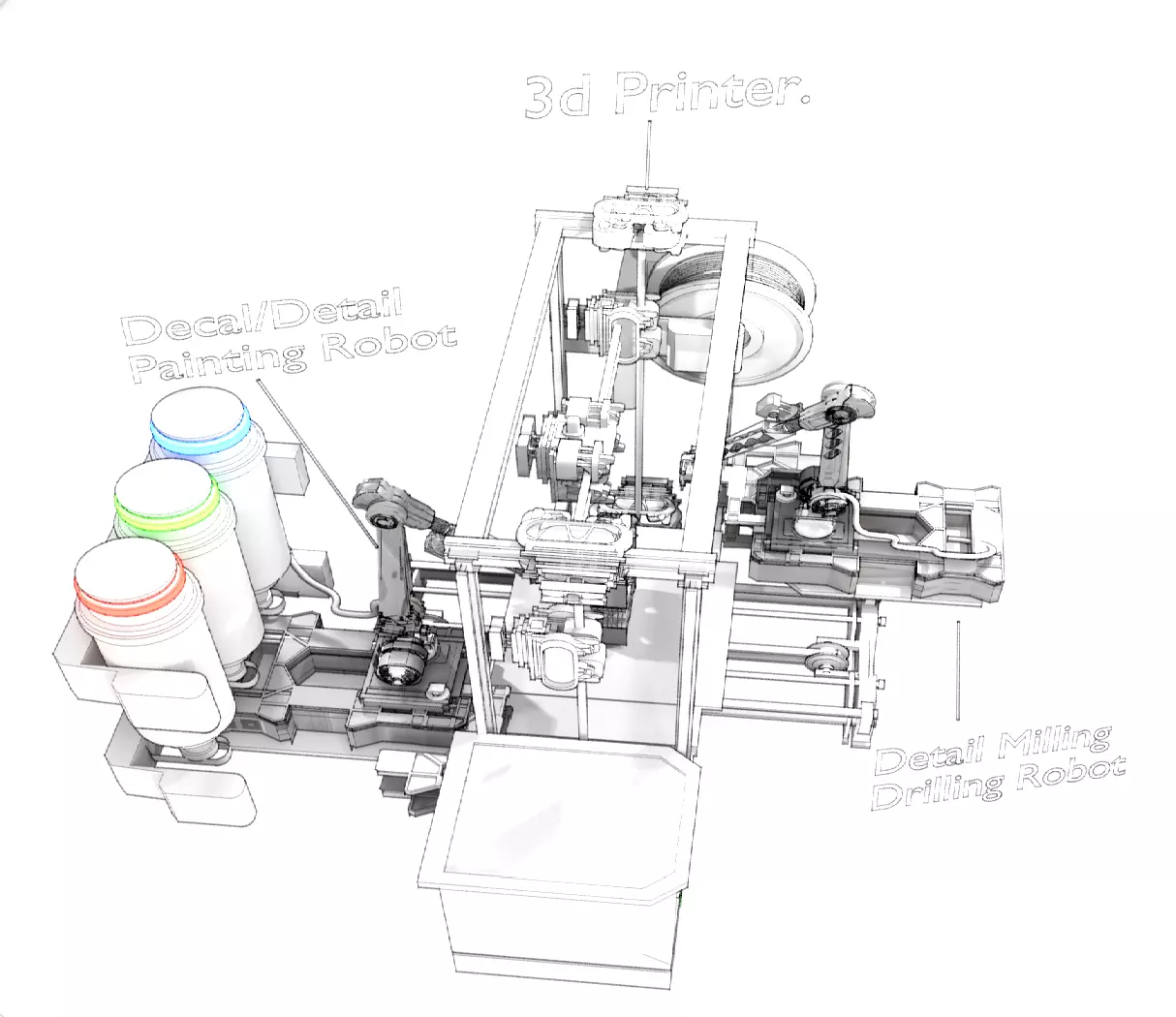 3D Printer Design 3D model_0