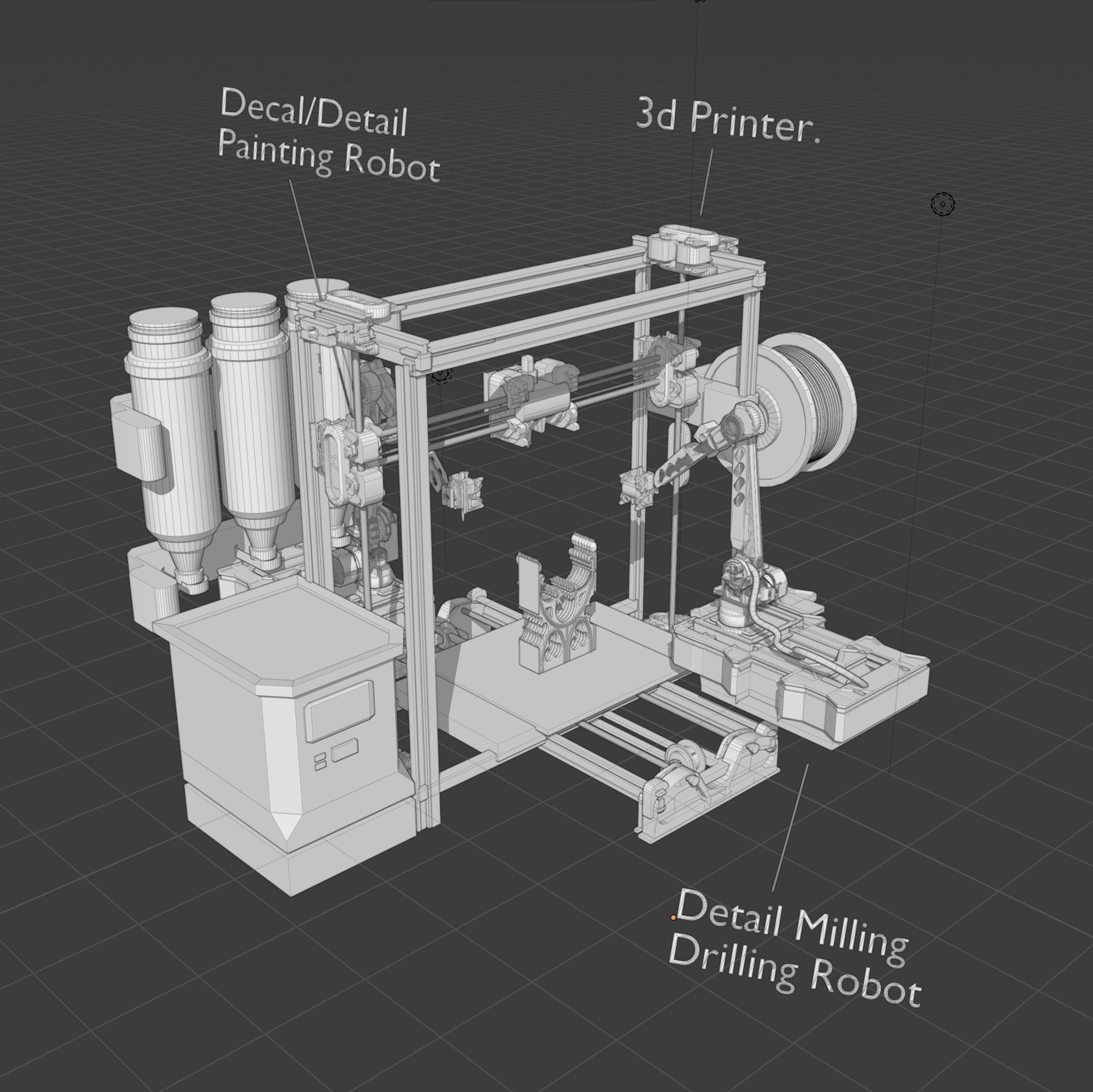 3D Printer Design 3D model_4