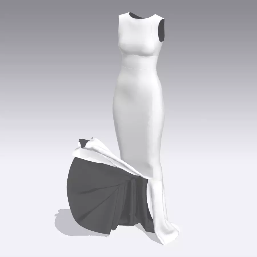 DRESS DRESS evening gown 3D model