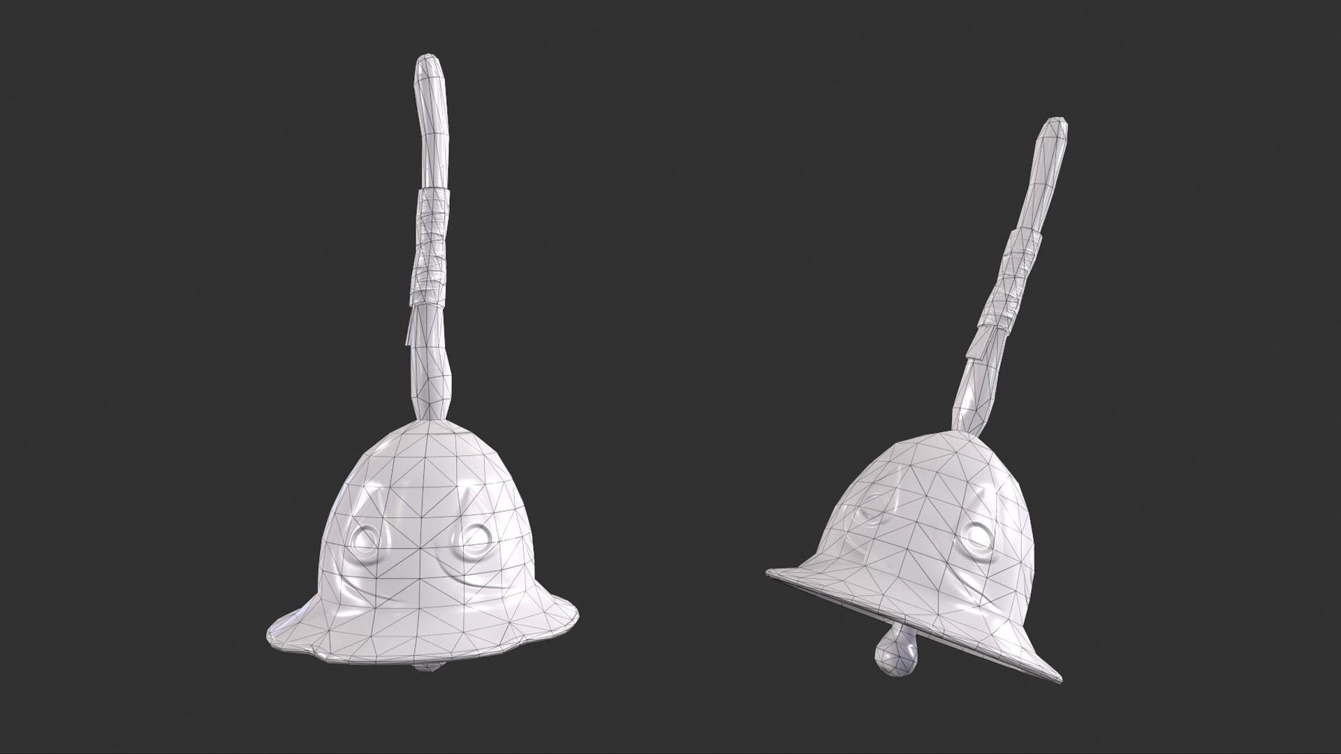 Hand Bell Low-poly 3D model_6