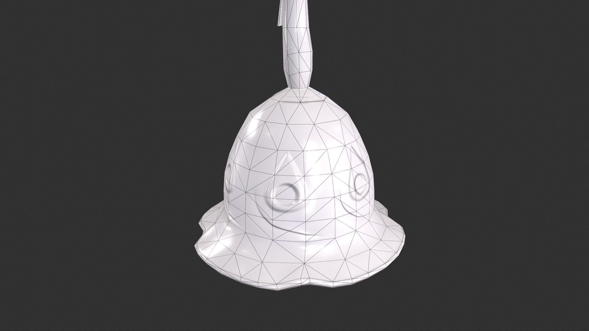 Hand Bell Low-poly 3D model_8