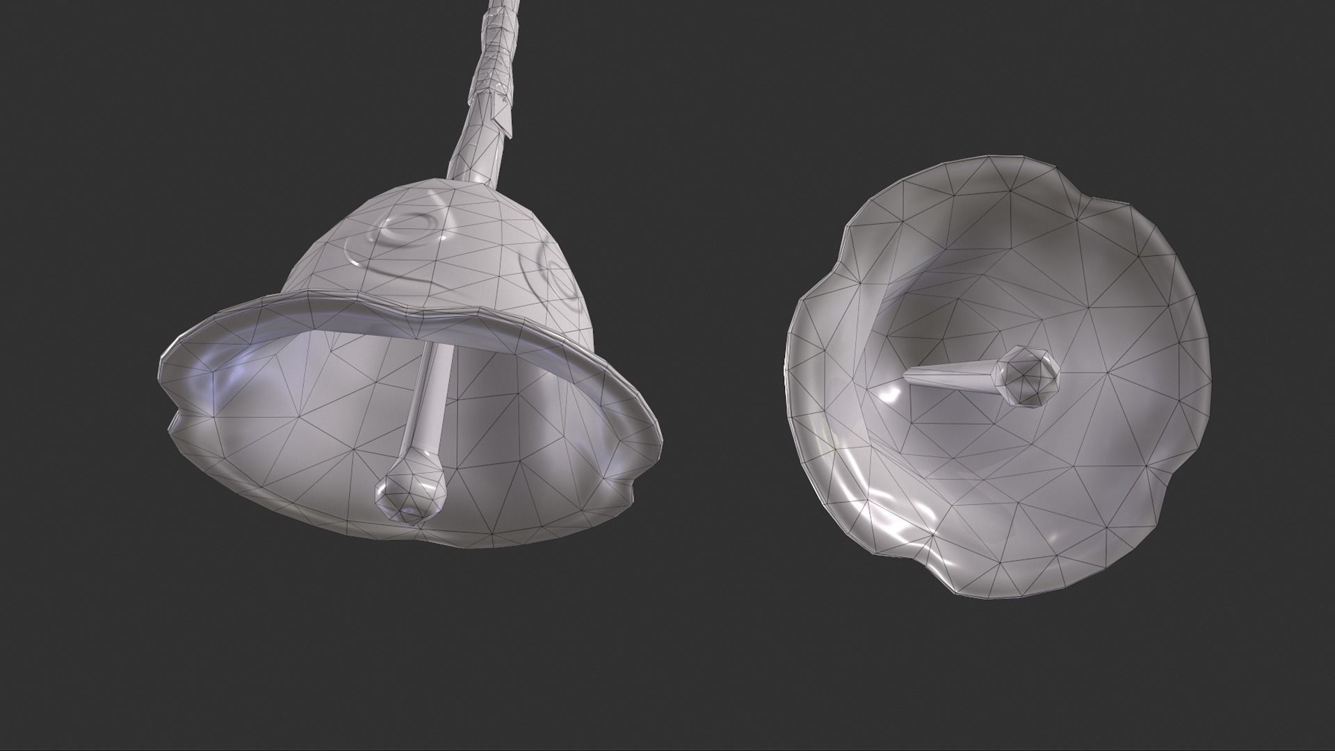 Hand Bell Low-poly 3D model_11