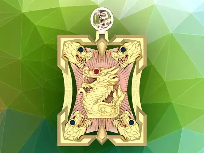 Dragon pendant - Men Dragon pendant  - N358