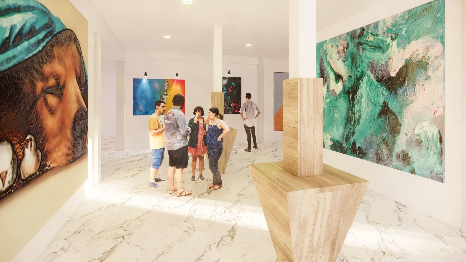 architectural interior sketchup modeling 3D model_4