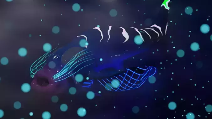 Fish animated and rigged for Blender