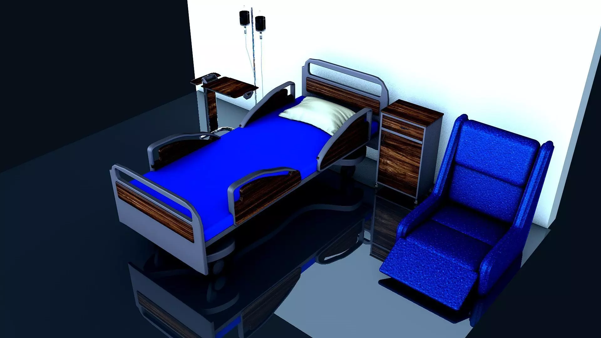HOSPITAL  ROOM SET 3D model_0