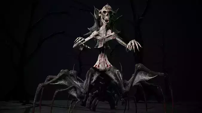 Undeath Centipede Low-poly 3D model