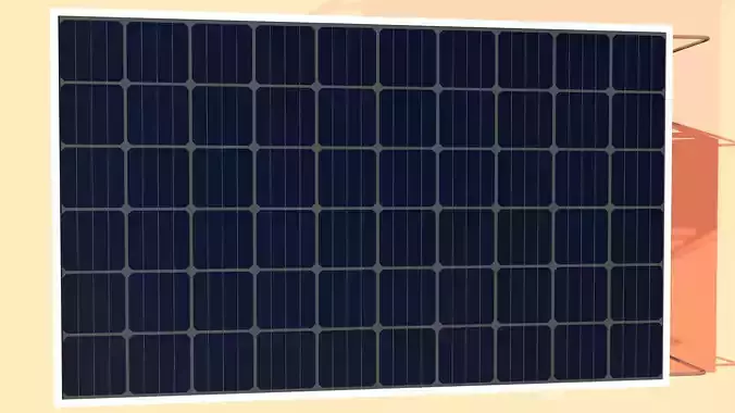 Solar Panel  Mitsubishi 275 W  Photovoltaik  3D model