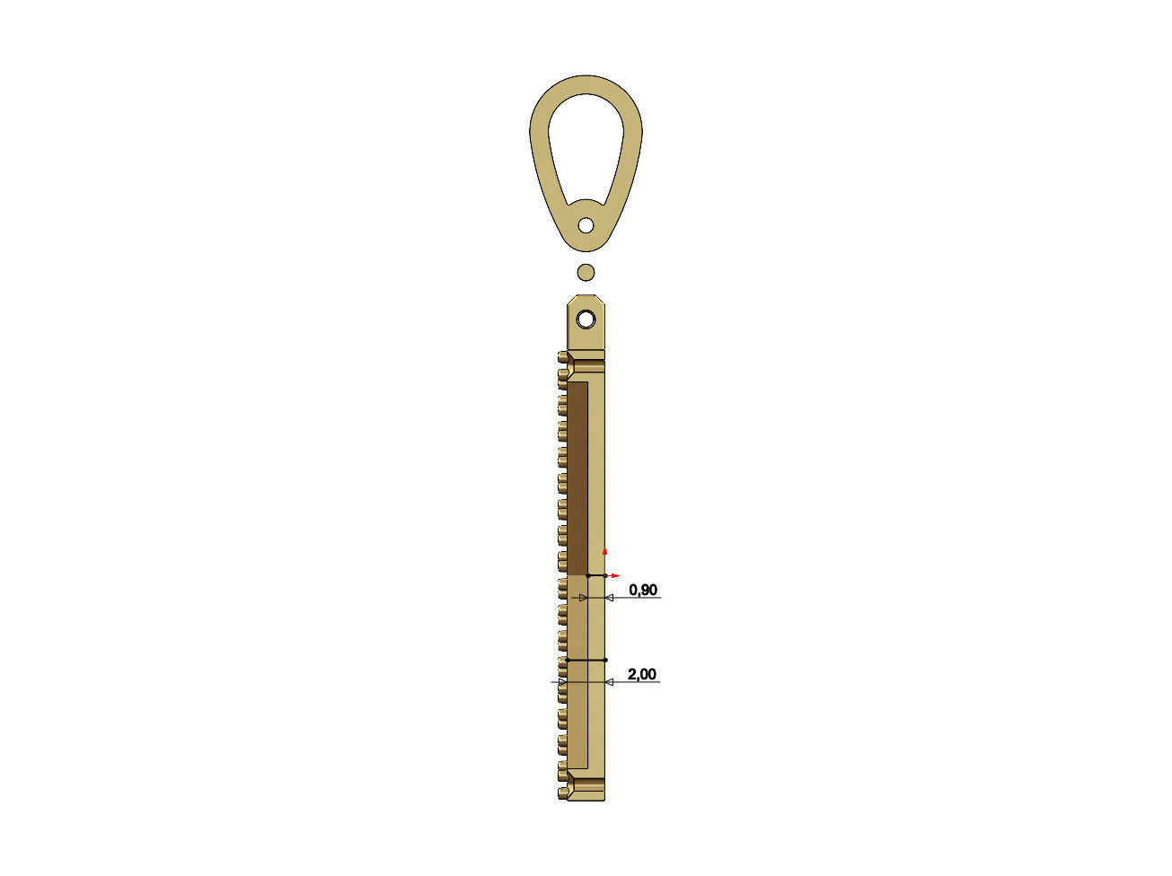 Hexagonal diamond memory picture pendant 3D print model_8