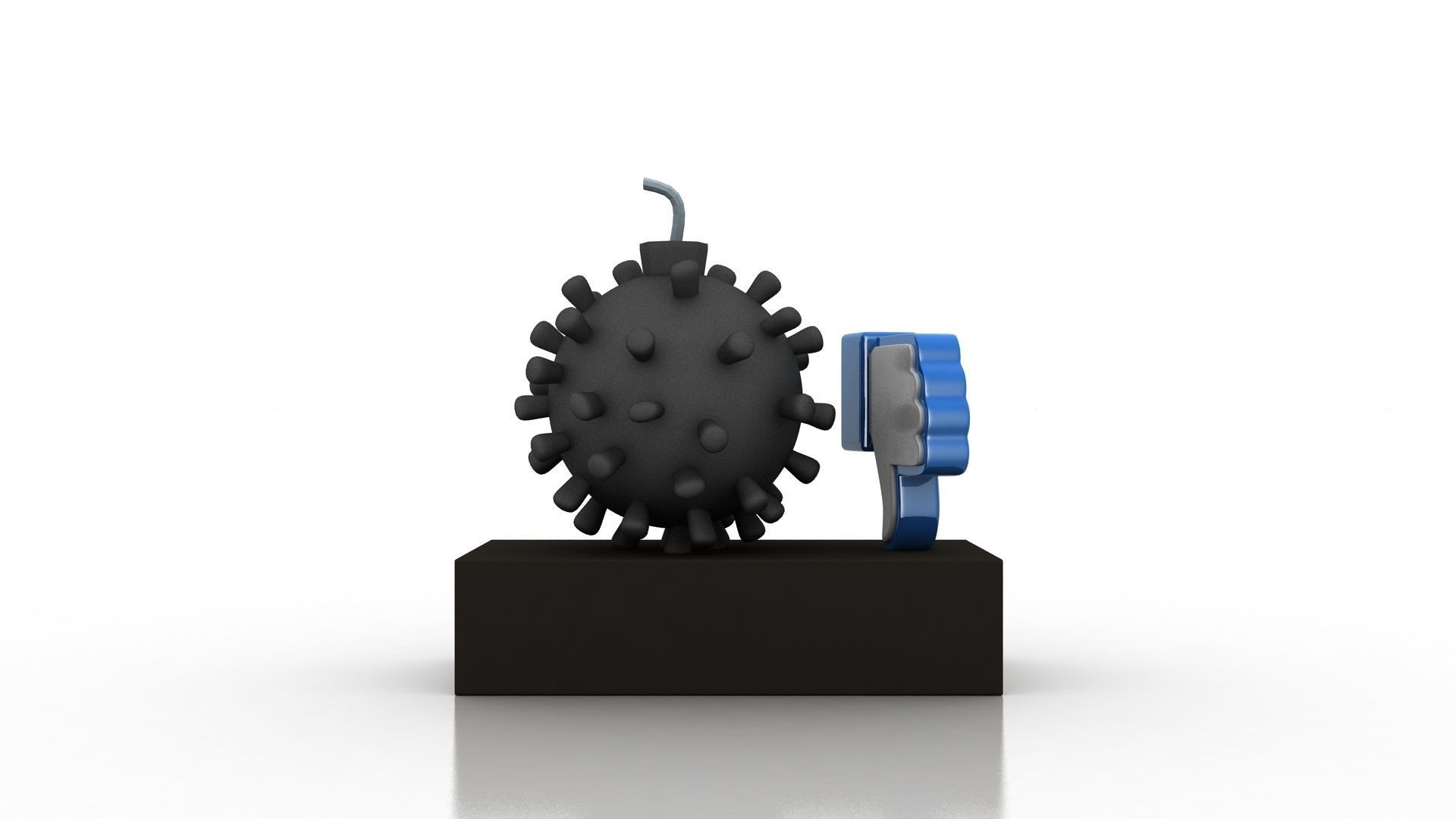 Coronavirus consequences  3D model_1