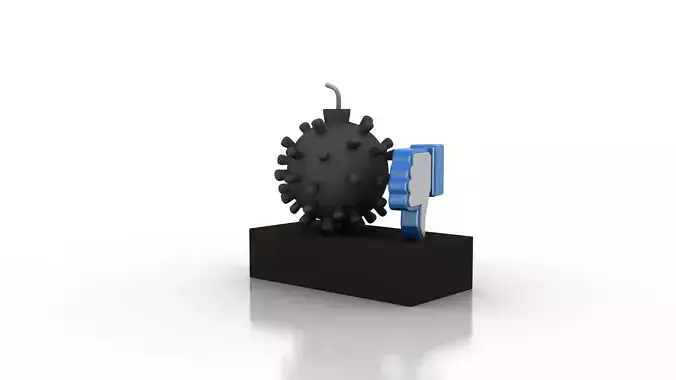 Coronavirus consequences  3D model