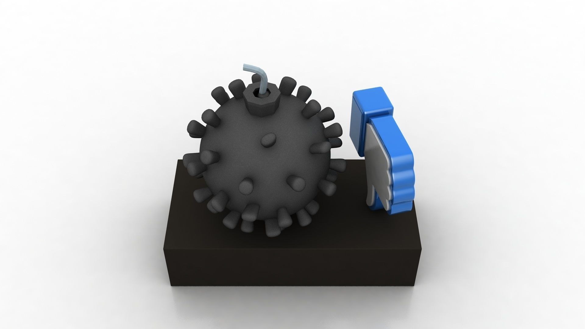 Coronavirus consequences  3D model_2