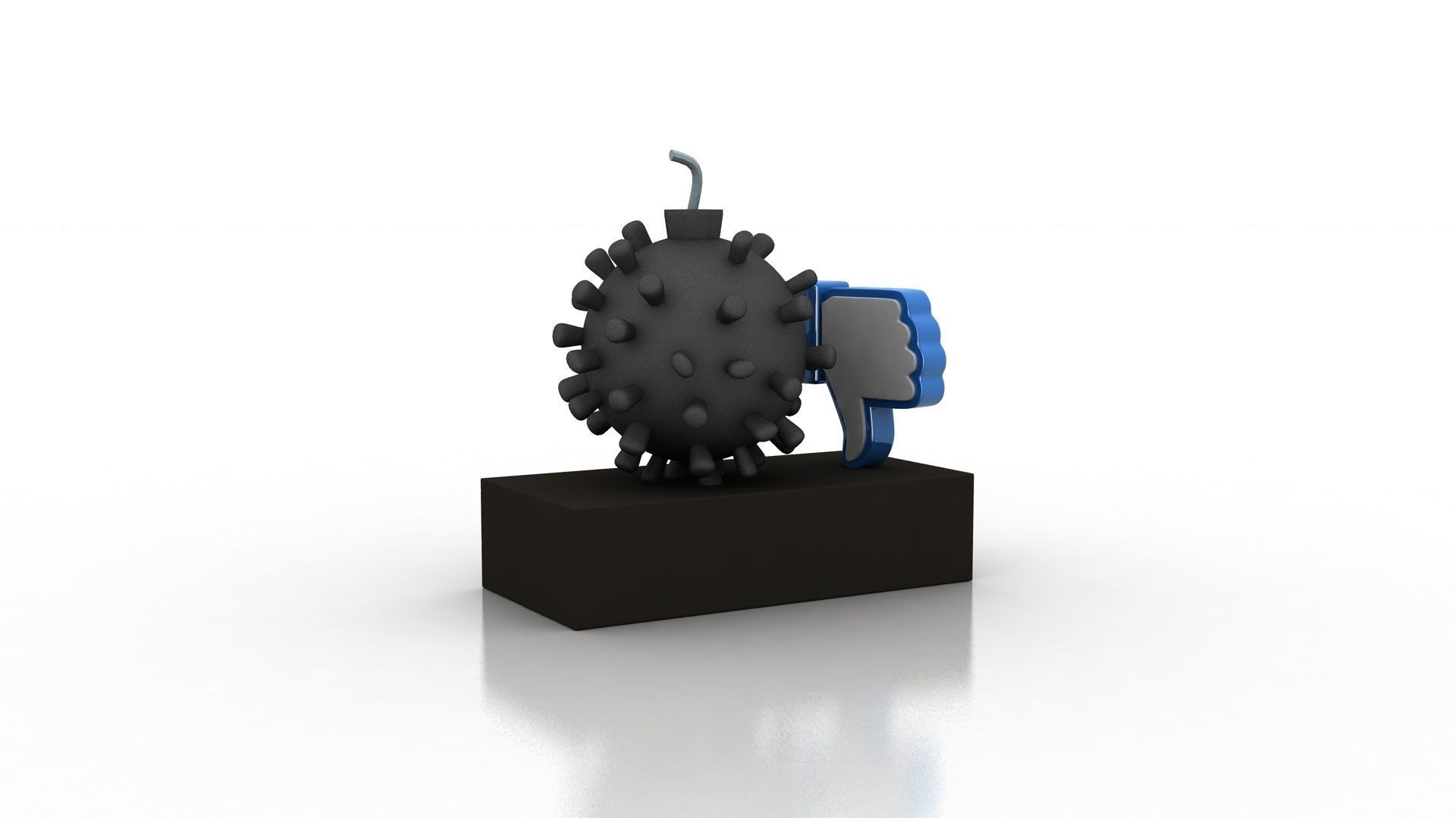 Coronavirus consequences  3D model_3