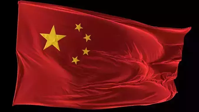 China flag 3D model