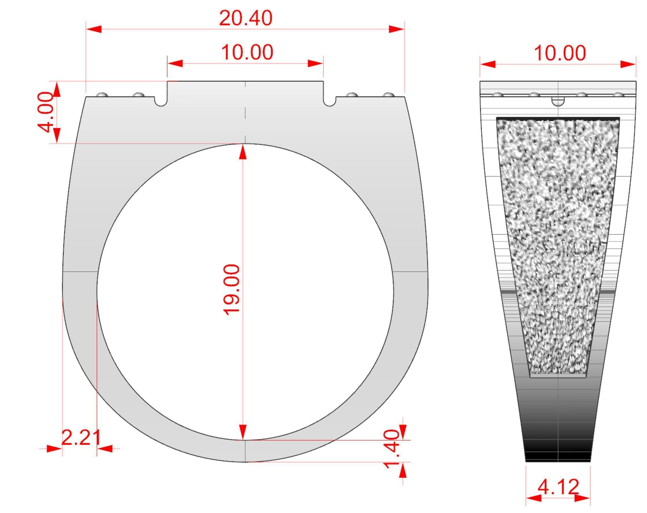 Ring with onyx 060521 3D print model_9