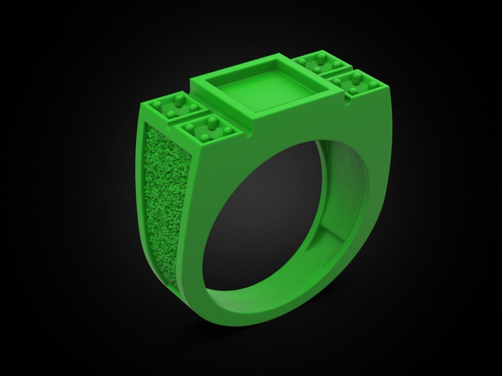 Ring with onyx 060521 3D print model_8