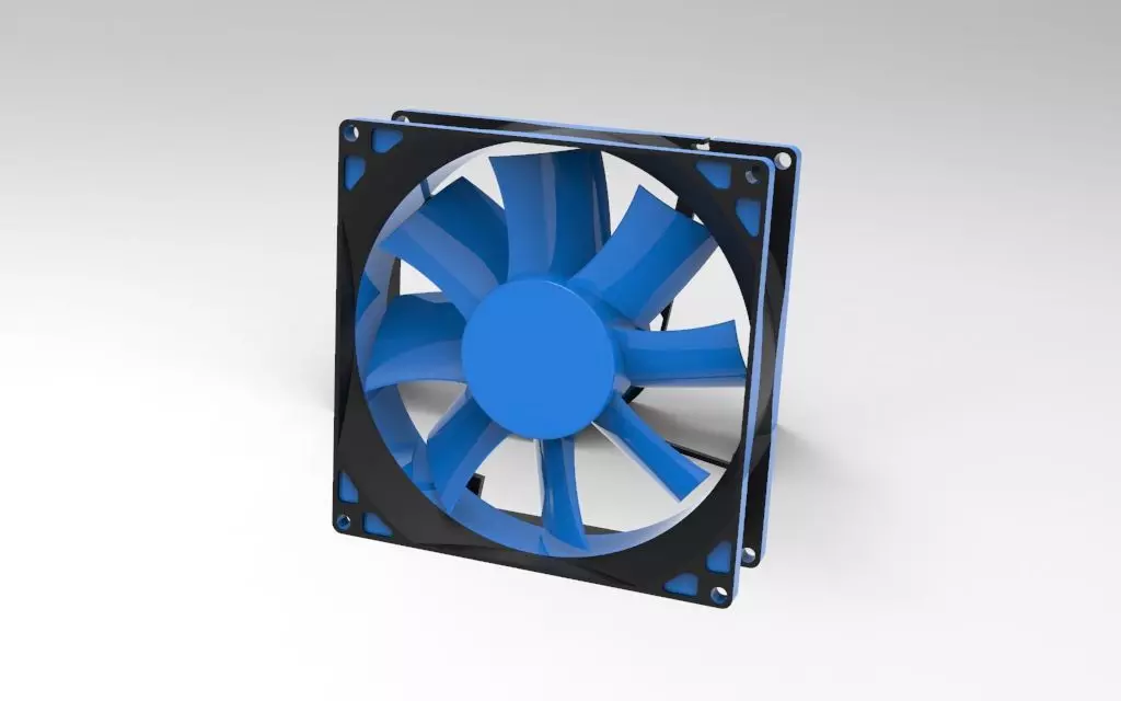 Computer fan 3D print model_0