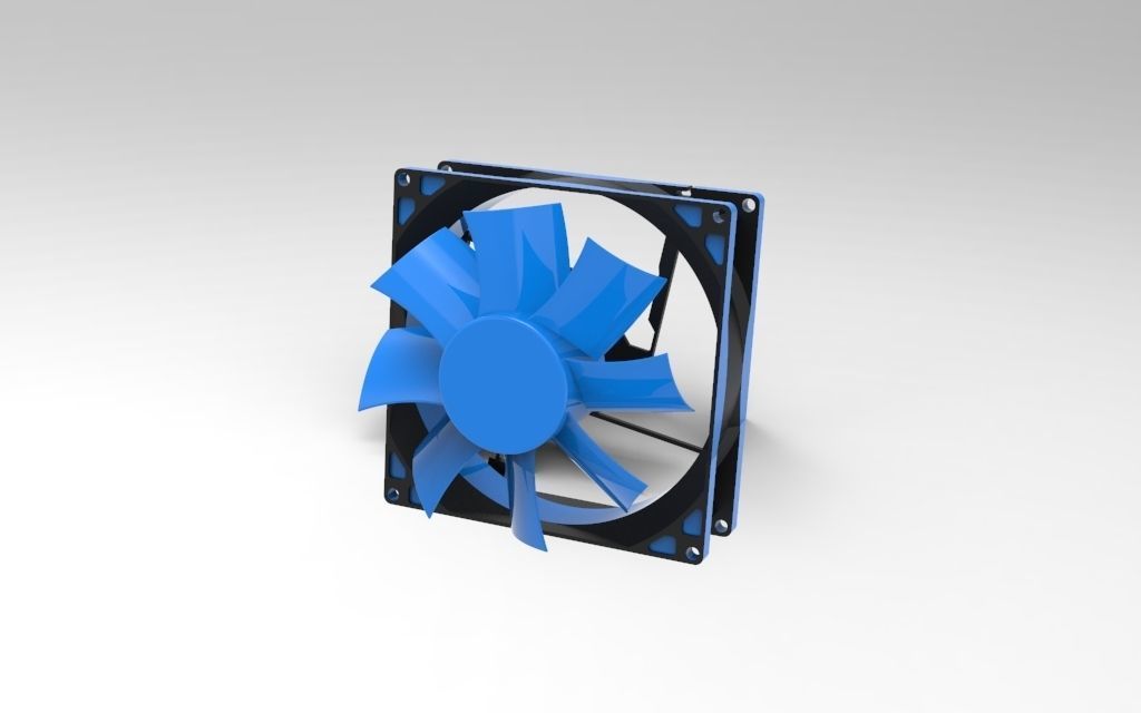 Computer fan 3D print model_3