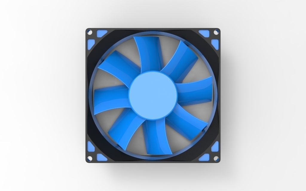Computer fan 3D print model_2