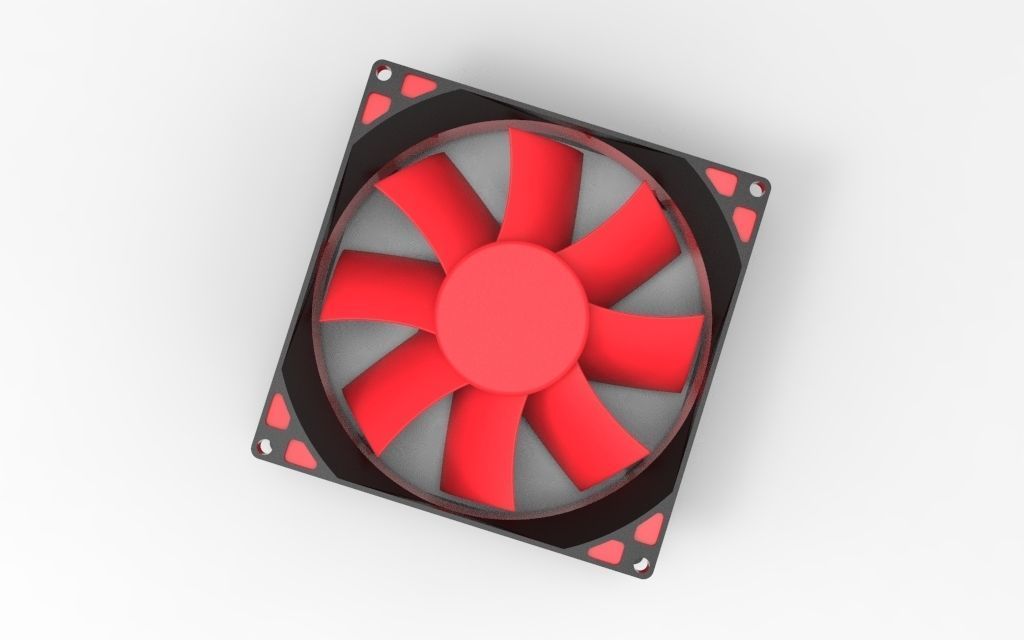 Computer fan 3D print model_4
