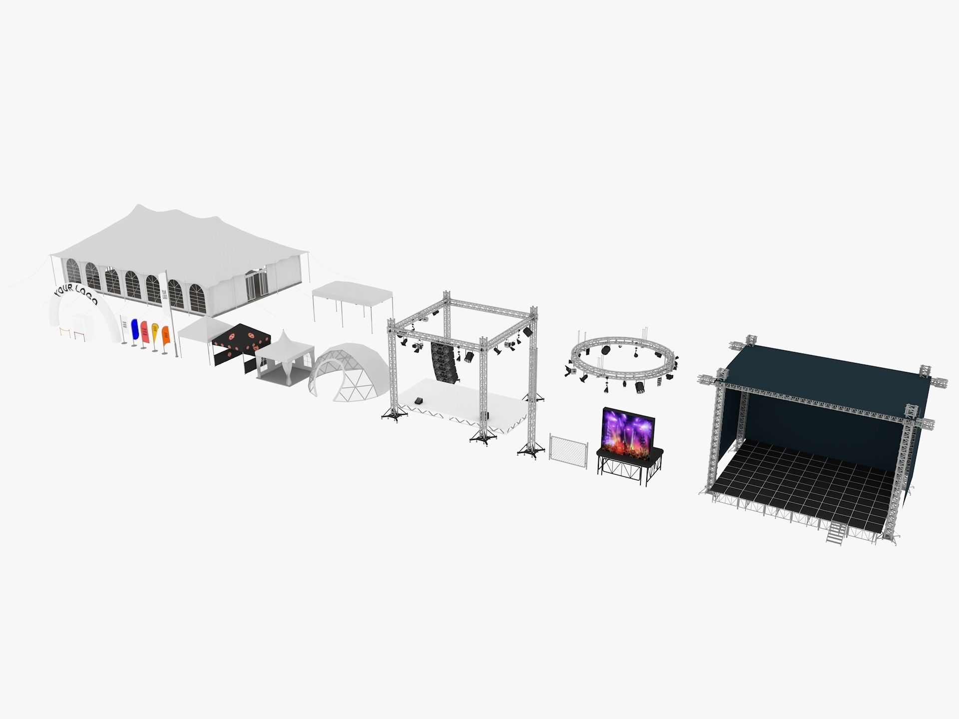 Event Exhibition pack 3D model_1