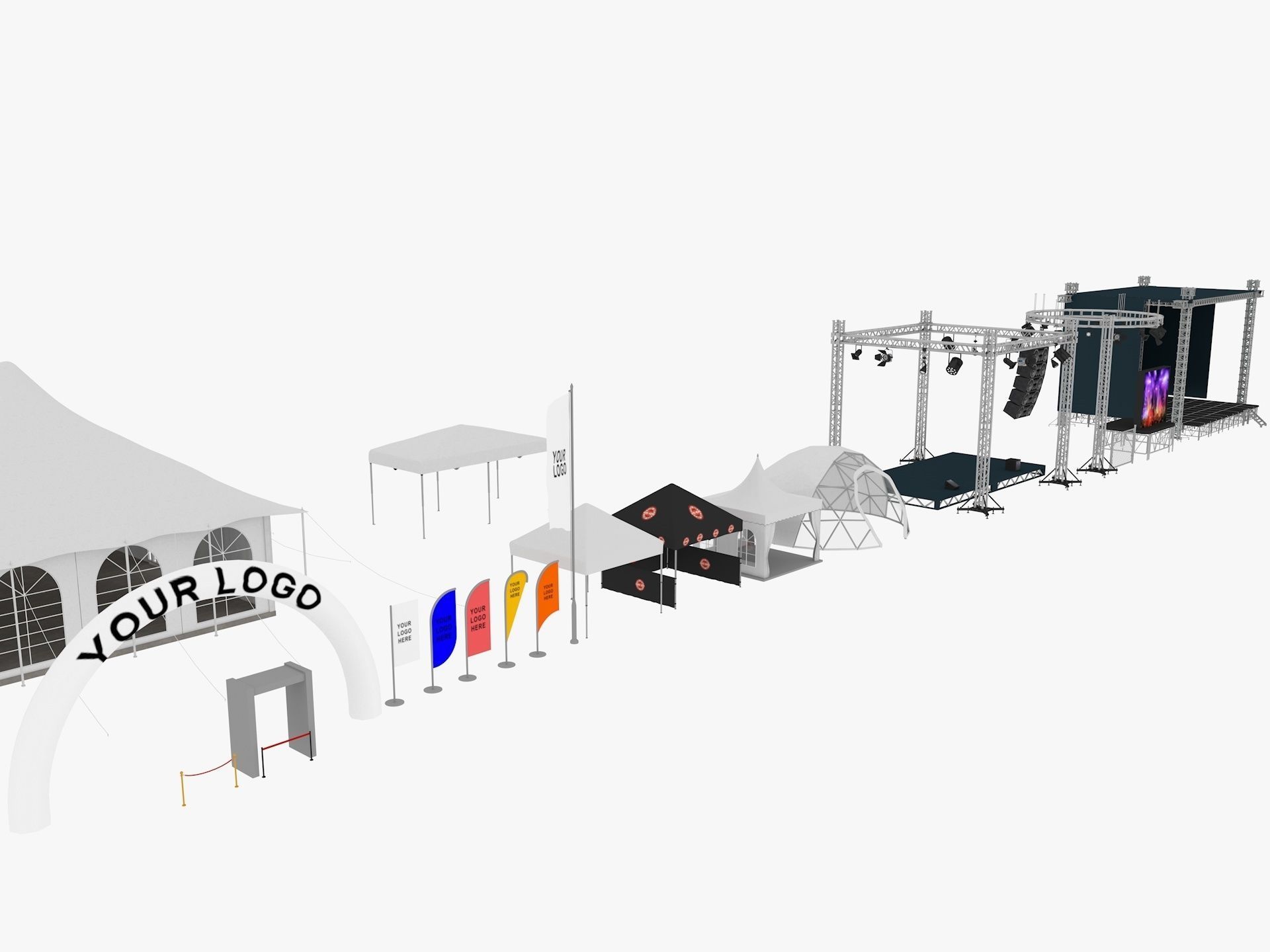 Event Exhibition pack 3D model_2