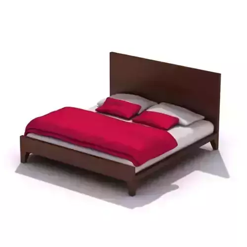 Modern Bed With Colorful Bedding