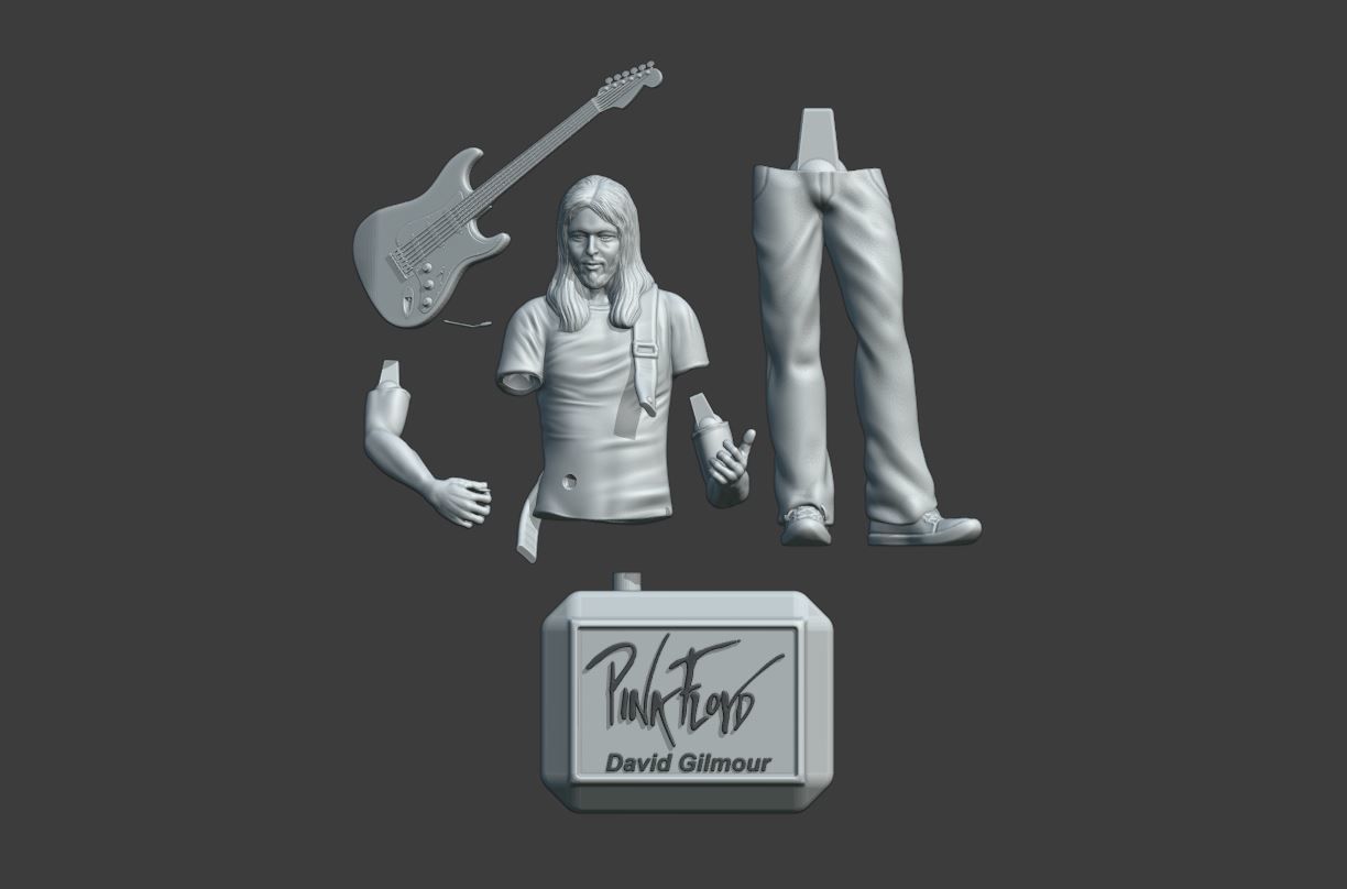 DAVID GILMOUR PINK FLOYD - 3D PRINTING 3D print model_3