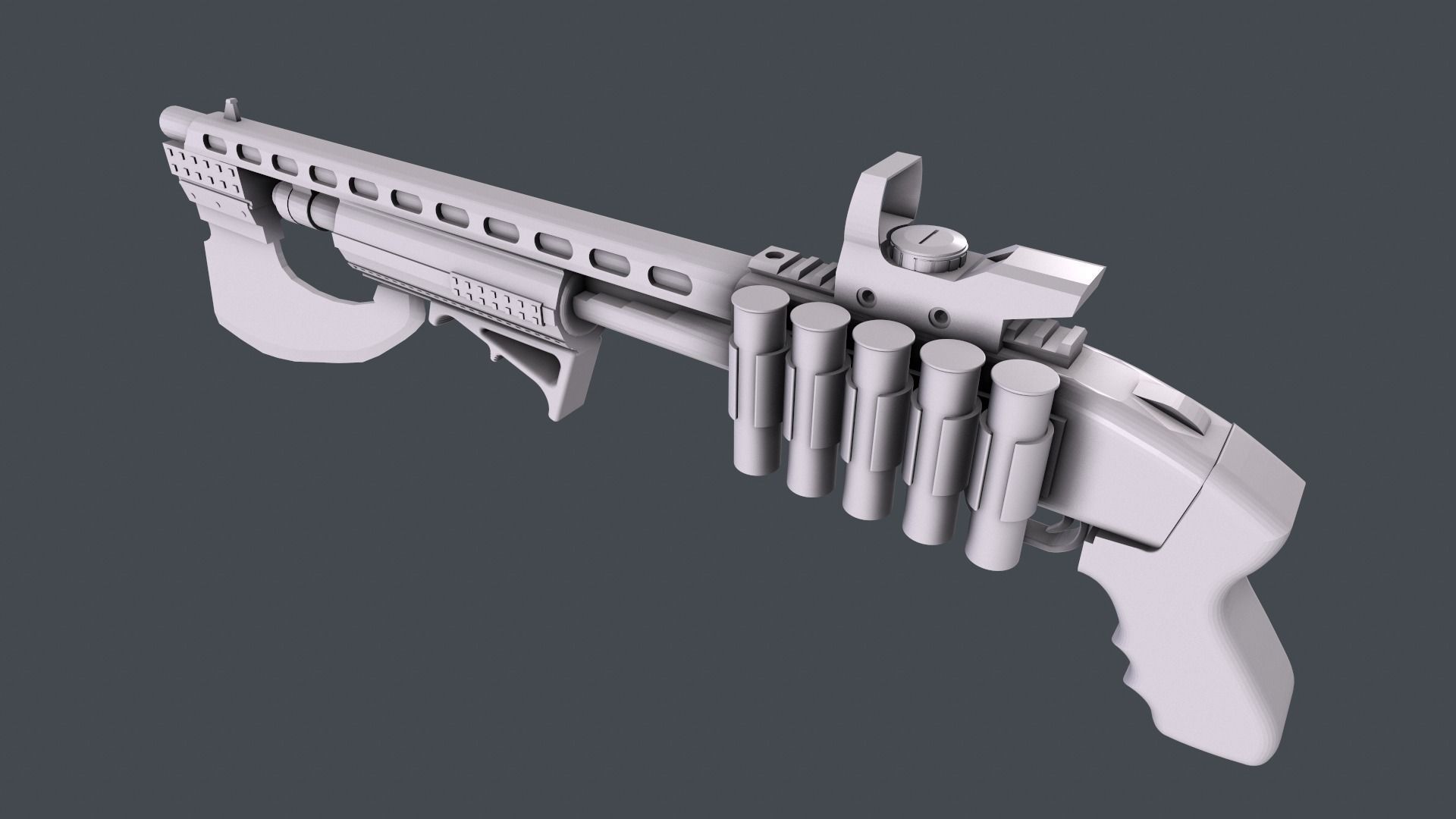 Shotgun-Axe stl 3dprinting 3D print model_4