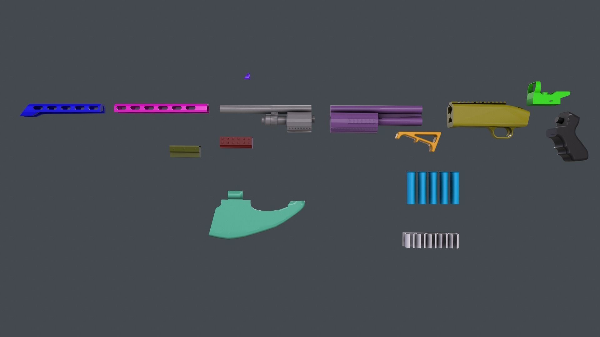 Shotgun-Axe stl 3dprinting 3D print model_8