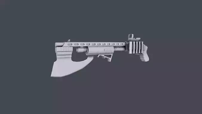 Shotgun-Axe stl 3dprinting 3D print model