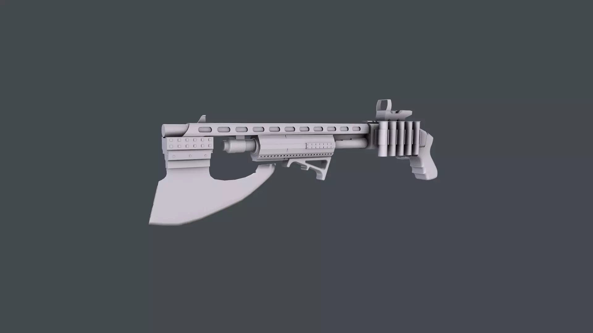 Shotgun-Axe stl 3dprinting 3D print model_0