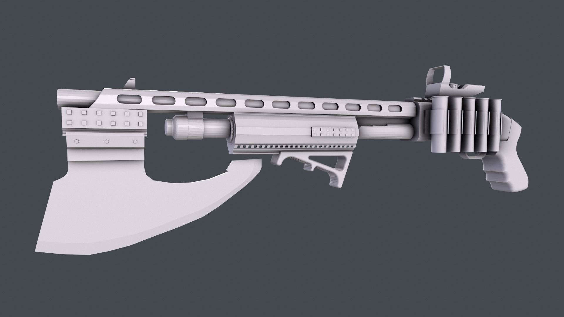 Shotgun-Axe stl 3dprinting 3D print model_2