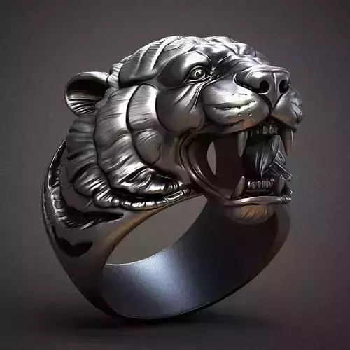 ring head of a tiger 3D print model