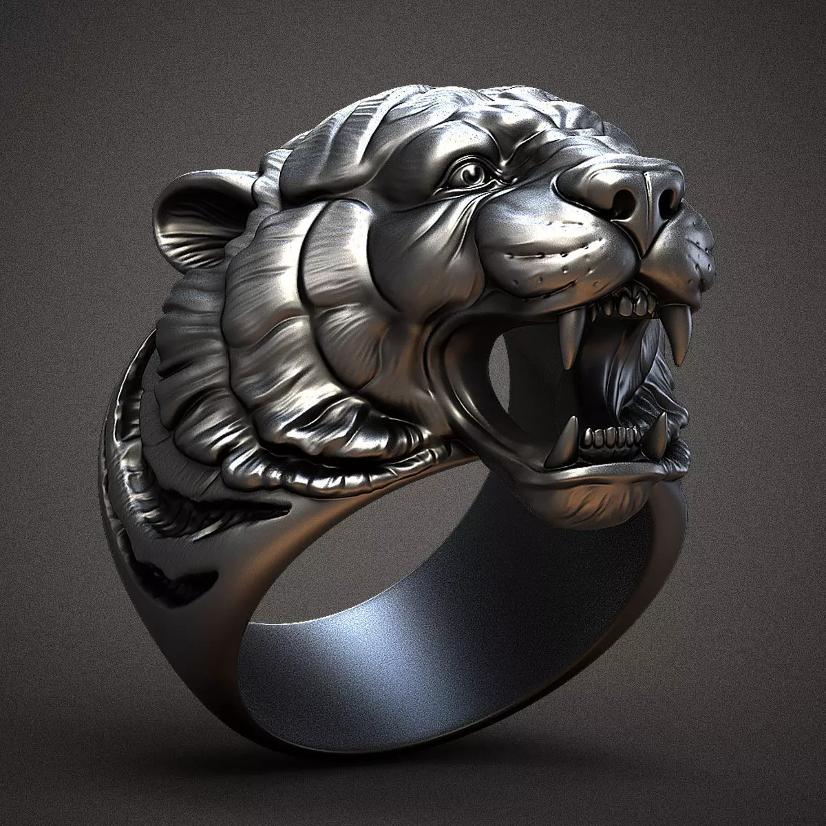 ring head of a tiger 3D print model