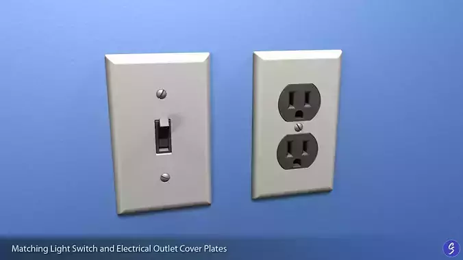 Matching Light Switch and Electrical Outlet Cover Plates 3D print model