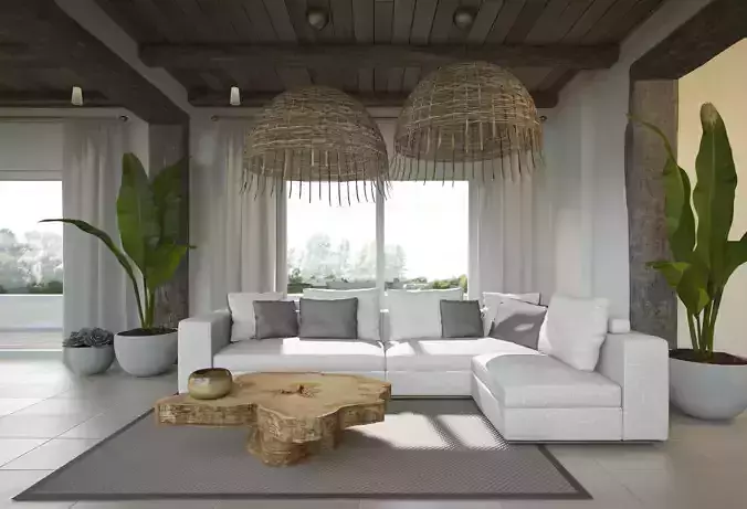 Rustic Living room 